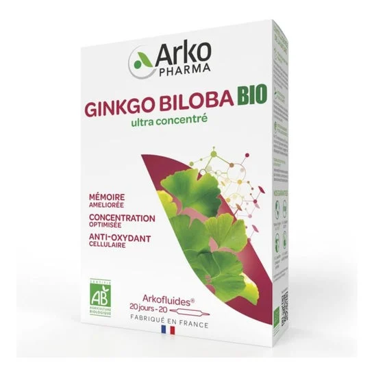 Arkopharma Arkofluide Ginkgo Biloba BIO 20 ampoules