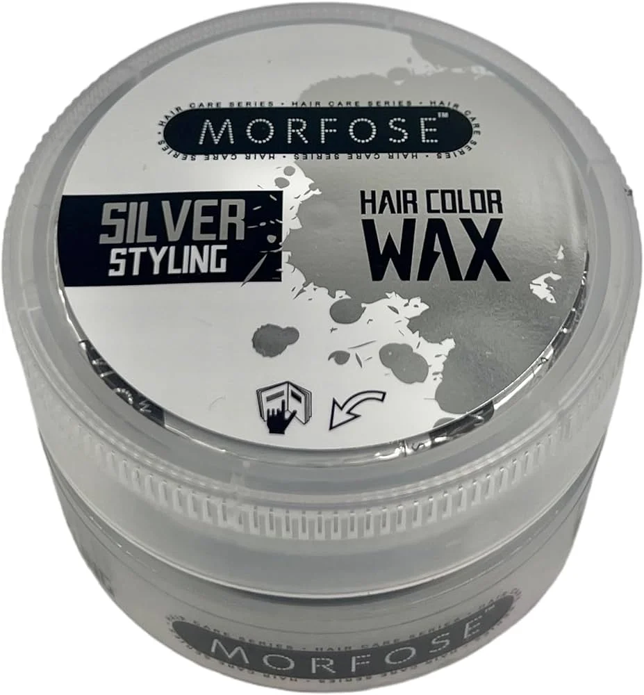 Cera per capelli Morfose - cera colorante per capelli, forte, finitura opaca, 100 ml argento | Argento