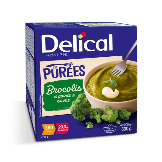 Delical Puré Hp Hc Nutrimento Broccolo Crema 4x200g