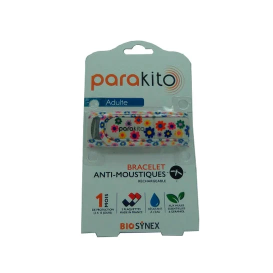 Para'kito Bracelet Anti-moustiques Adulte Fun Fleur 1ut
