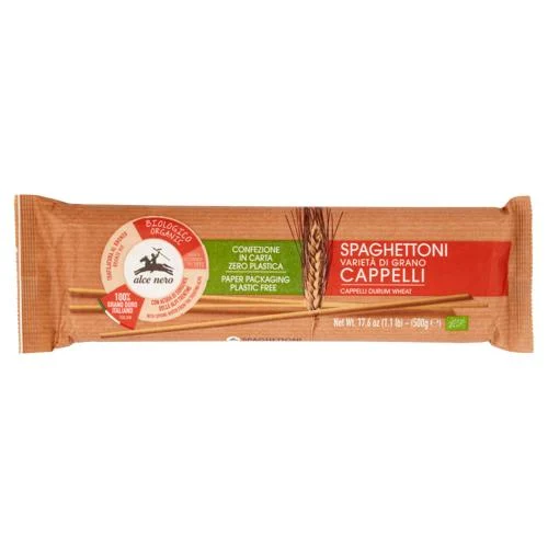 Alce nero spa Spaghettoni Di Grano Duro Cappelli Biologici Alce Nero 500g