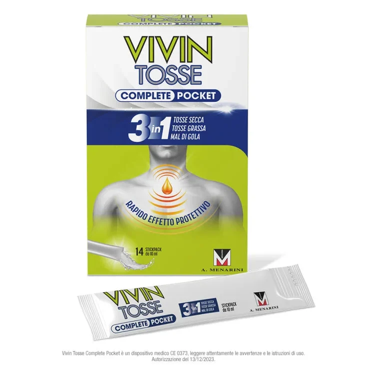 A.menarini ind.farm.riun.srl Vivin Tosse Complete Pocket A. Menarini 14 Stickpack