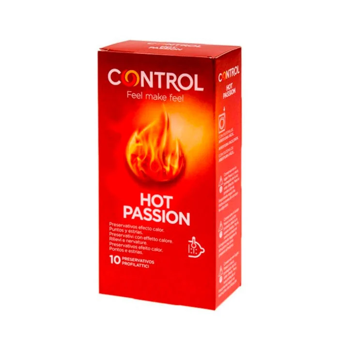 Controllo Hot Passion Condoms Warming Effect 10 unità