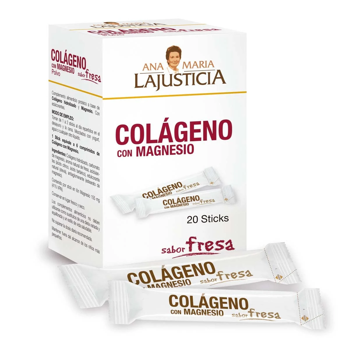 Ana María Lajusticia Collagene con magnesio Gusto Fragola 20stick 4g