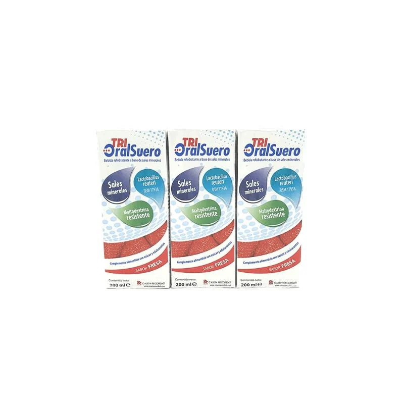 Bioral Trioralsuero Fresa confezione da 3 mattoncini x 200 ml