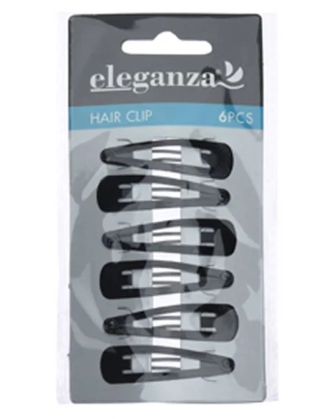 Eleganza Sorte Hårspænder 4.7cm (U)