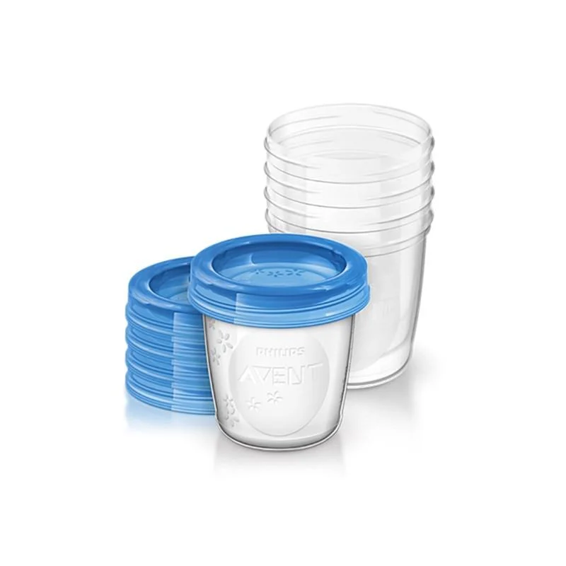 Contenitori Avent per latte materno 5 x 180 ml 5 coperchi