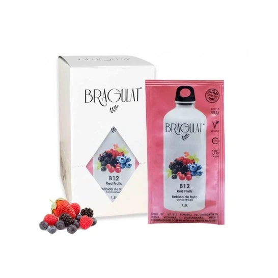 Bragulat bevanda solubile B12 frutti rossi 9gx15uds