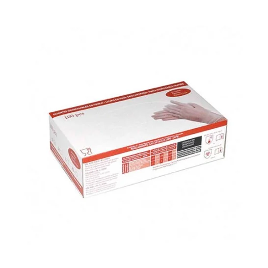 Wally guanto di plastica in vinile S/P 100pz