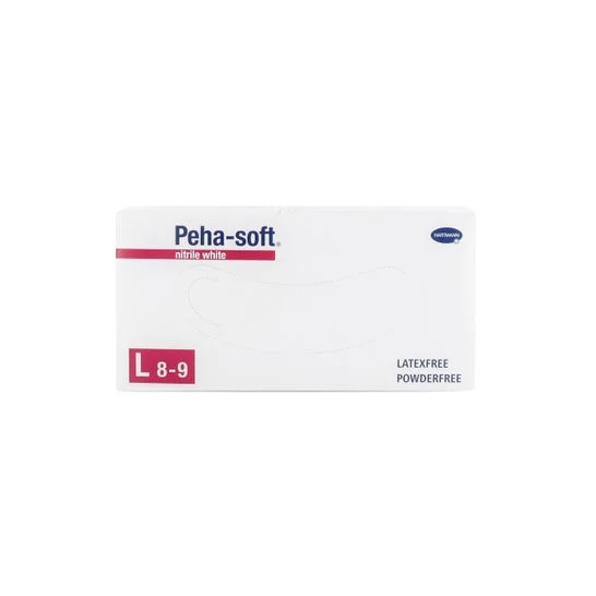 Peha-Soft guanti monouso in nitrile dimensione bianca L 100 pz
