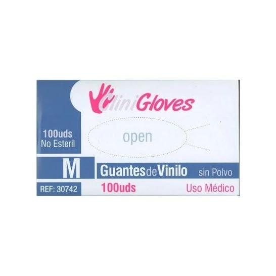 CliniGloves Guanti in vinile senza polvere Taglia L 100 U