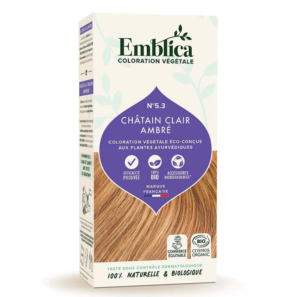Colorazione vegetale 100g Emblica - 5.3 CHATAIN CHIARO AMBRA