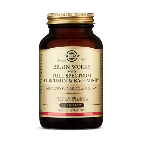 Solgar Brain Works con Full Spectrum Curcuma e BacoMind 60vcaps