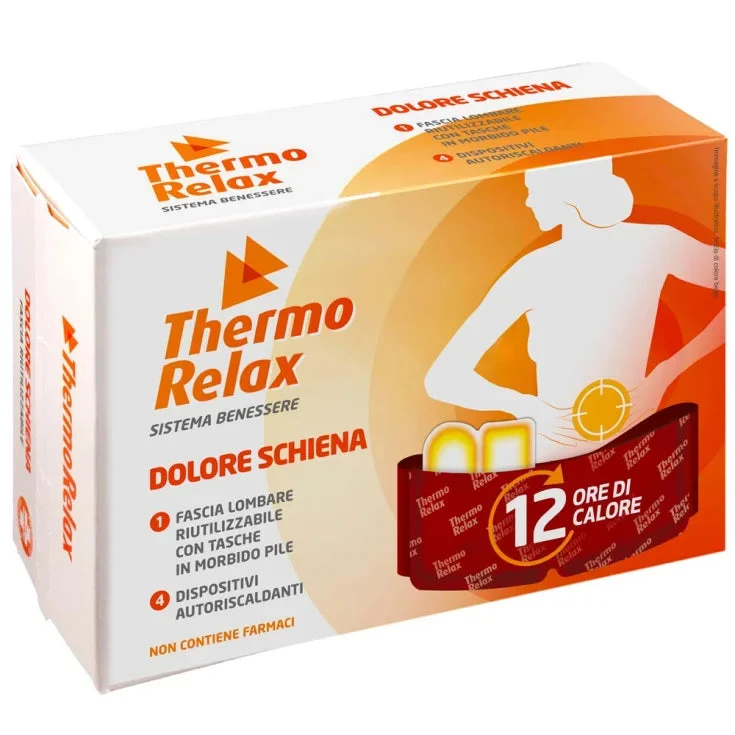 Alsipharma Thermorelax Fascia Lombare + 4 Dispositivi Autoriscaldanti