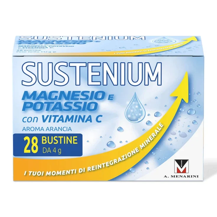 A.menarini ind.farm.riun.srl Sustenium Magnesio E Potassio Menarini 28 Bustine Arancia