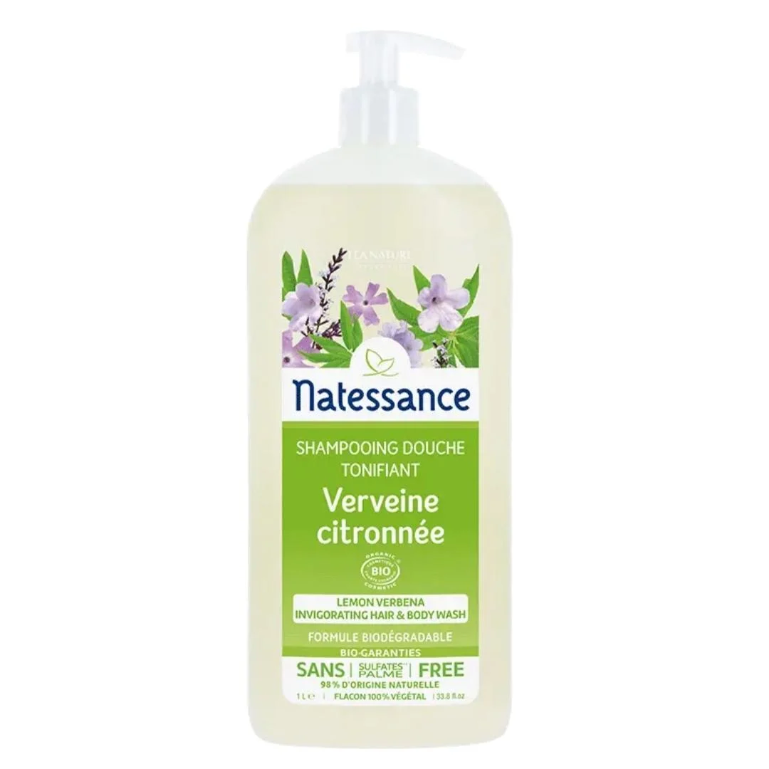 Natessance - Shampoo Doccia Tonificante - Verbena di limone biologica 1L