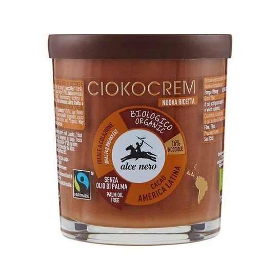 Alce Nero Ciokocrem Crema di Cioccolato Nocciole 180g