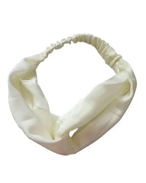 Everneed Satin Hårbånd - Offwhite (U)