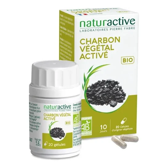 Naturactive Charbon Végétal Activé BIO 20 Capsules