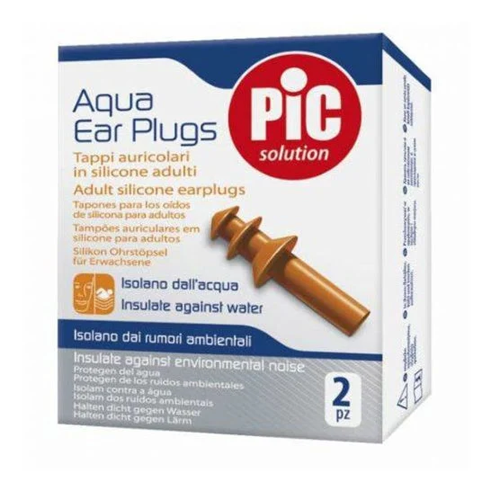 Pic Solution Aqua Ear Plugs Tappi Auricolari Silicone 2 Unità