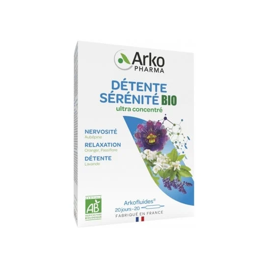 Arkopharma Arkofluides Détente Sérenité BIO 20amp
