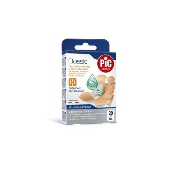 PiC Classic medicazione adesiva assortita con battericida 20 pz