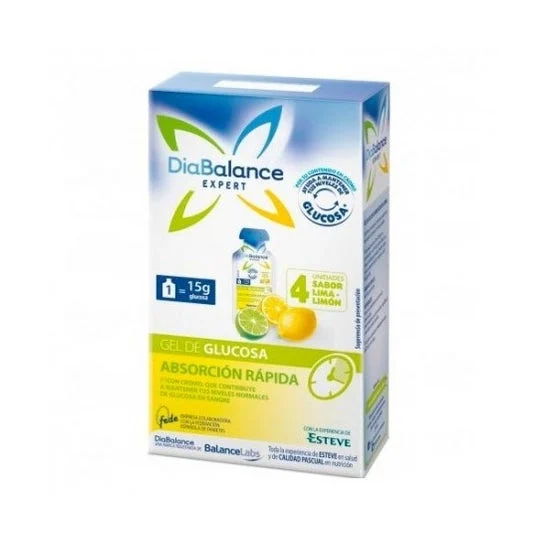 Diabalance Expert Glucose Gel Abs. File rapido al limone e alla limetta 4 Buste