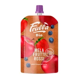 Natura Nuova Mela Fragola Mirtillo Purea senza zucchero Doypack 100g