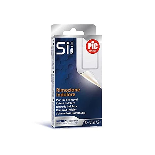 Pic Solution Adhesive Silicone Adhesive Plaster 2,5x7,2 8uds