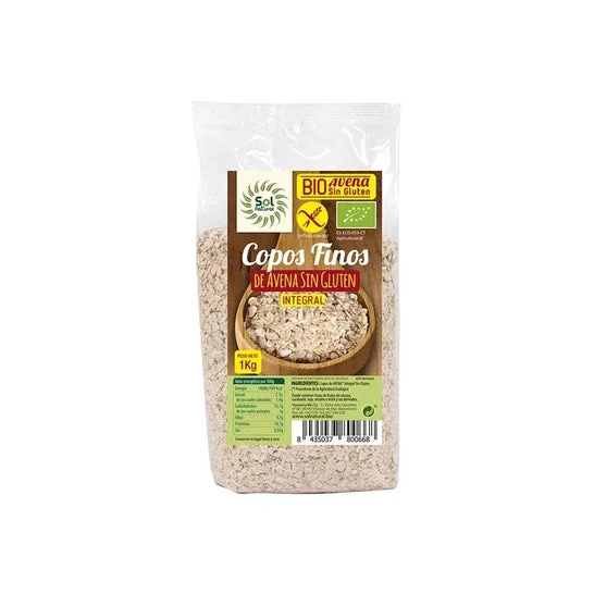 Sol Natural Fine Oat Flakes senza glutine organico 1kg