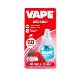 Vape Geranio Ricarica Líquida Contro Zanzare 60 Notti 36ml