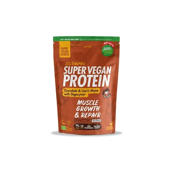 Iswari Super Vegan Protein Protein Chocolate & Lions Mane 400g