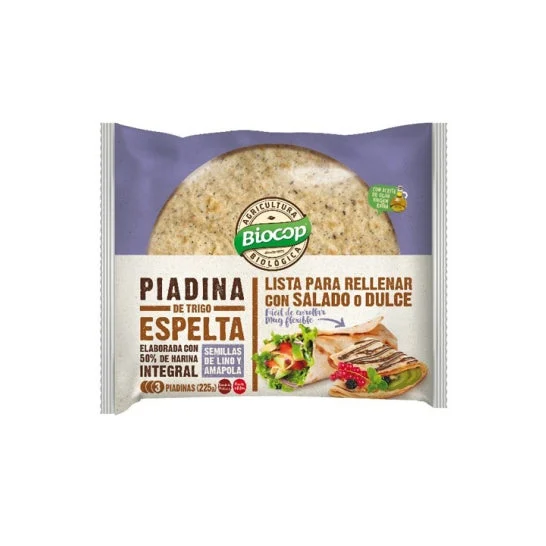 Biocop Piadina Grano Farro Lino Bio 225g
