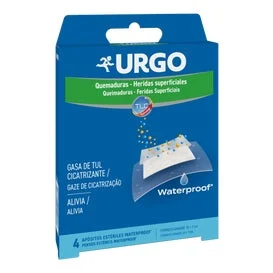 Urgo Brlures - Superficial Wounds Box di 4 medicazioni impermeabili 10 x 7 cm