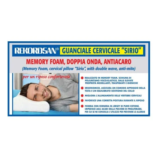 Rekordsan Cuscino Cervicale Sirio Memory 1 Unità
