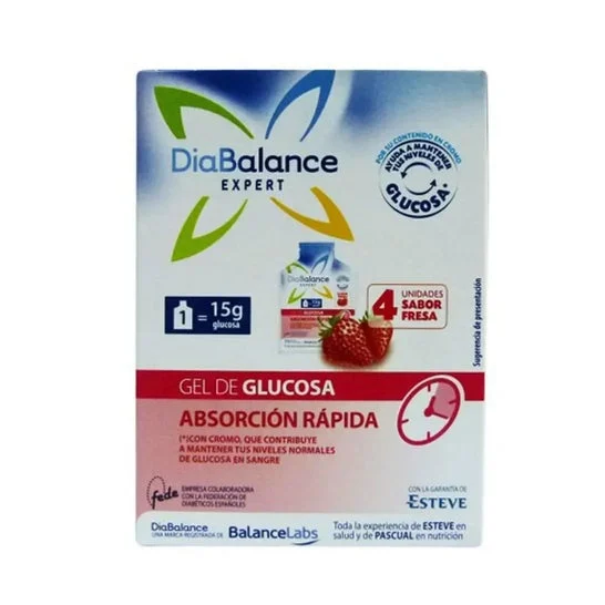 DiaBalance Esperto ad assorbimento rapido gel di glucosio fragola 4 bustine