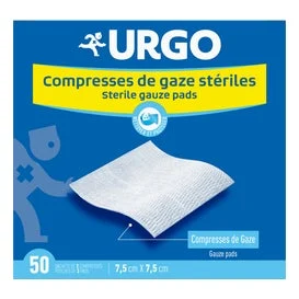 Urgo Striles Non Tissue Compresses Dimensione - 7.5 Cm X 7.5 Cm, Quantità - 50 Bustine di 2 Compresses