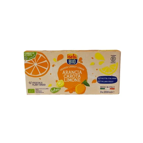 Isola Bio Arancia Carota Limone Succo 3x200ml