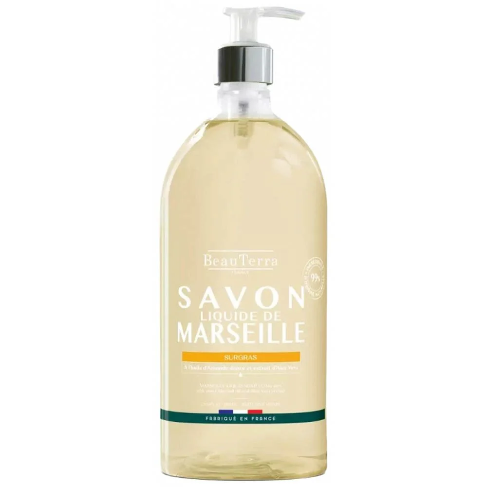 Sapone Di Marsiglia Corpo E Mani 1l Beauterra - OLIO DI MANDORLE E ALOE VERA