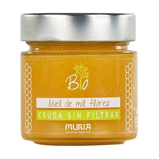 Muria Bio Raw Unfiltered Organic Flower Honey Jar Eco 320g