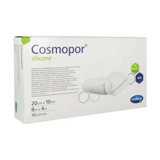 Cosmopor Silicone Medicazione Assorbente Adesiv 20x10cm 10 Unità
