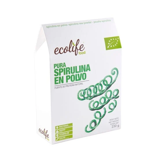 Ecolife Food Spirulina pura polvere organica 250g