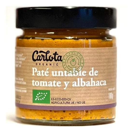 Carlota Organic Paté di Pomodoro E Basilico Bio 180g