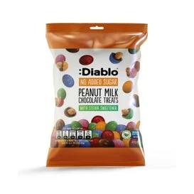 :Diablo Arachidi Ricoperte di Cioccolato Al Latte e Colorate con Stevia 40g
