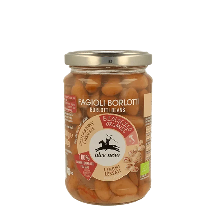 Alce nero spa Fagioli Borlotti Lessati Biologici Alce Nero 300g