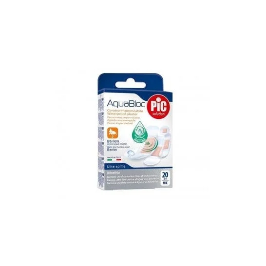 Pic Aquabloc con battericida Medicazione adesiva rotonda 22