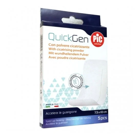 Pic Solution QuickGen Cerotto Cicatrizzante 10x7,5cm 5 Unità