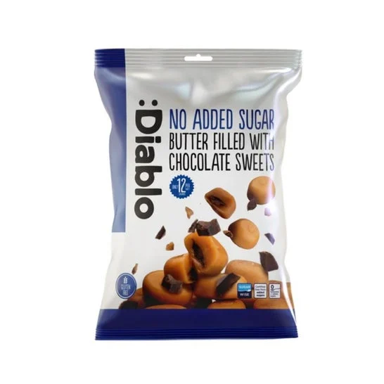 :Diablo Caramelos Sabor Mantequilla Rellenos de Chocolate 75g