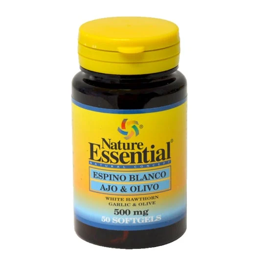 Natura Essenziale Biancospino Bianco + Aglio + Oliva 500mg 50 perle