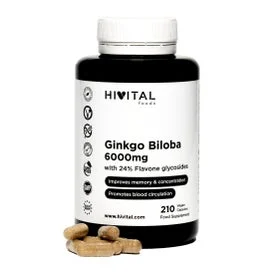 Hivital Foods Ginkgo Biloba 6000mg 210 tappi vegani